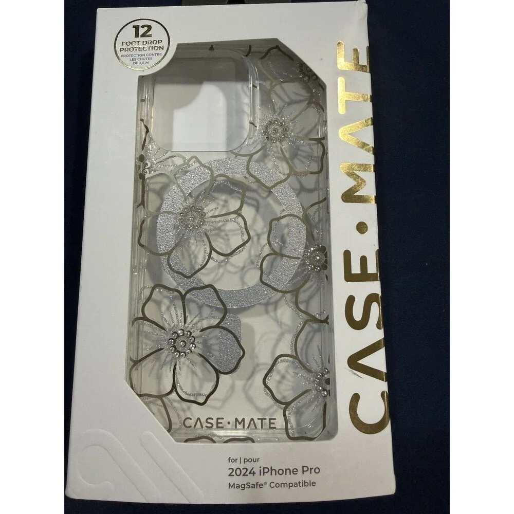 Case Mate for iPhone 16 Pro - 2024 I Phone Case - Floral Gem - NEW IN BOX